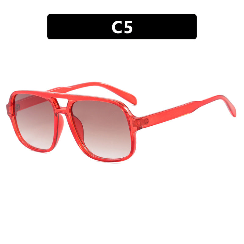 Women's modern square sunglasses with stylish transparent frame Stornfield