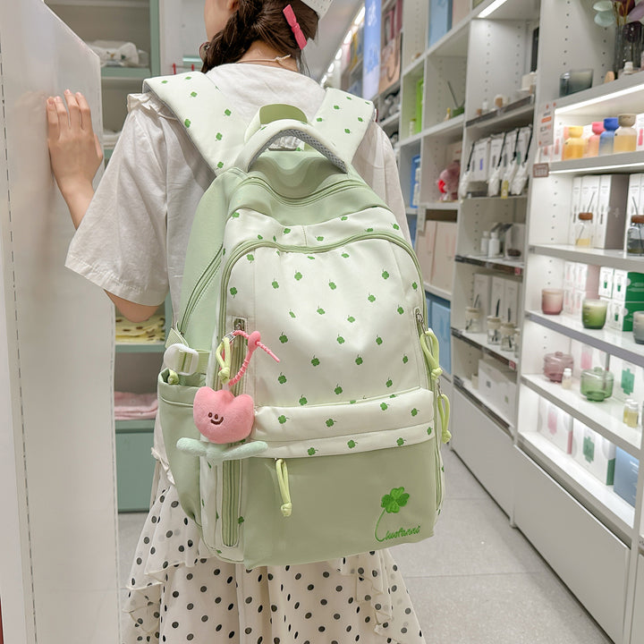 Playful Floral-Themed School Backpack Stornfield