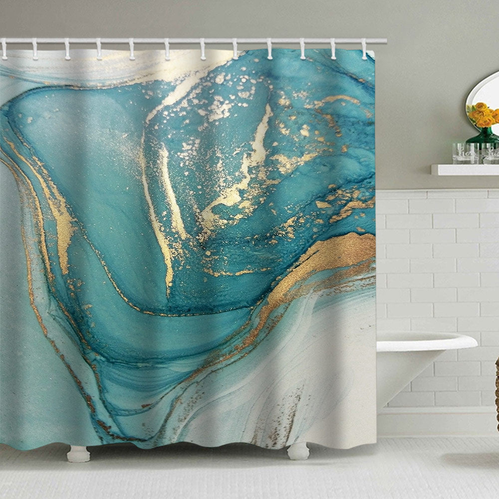 Abstract Marble Design Shower Curtain Stornfield