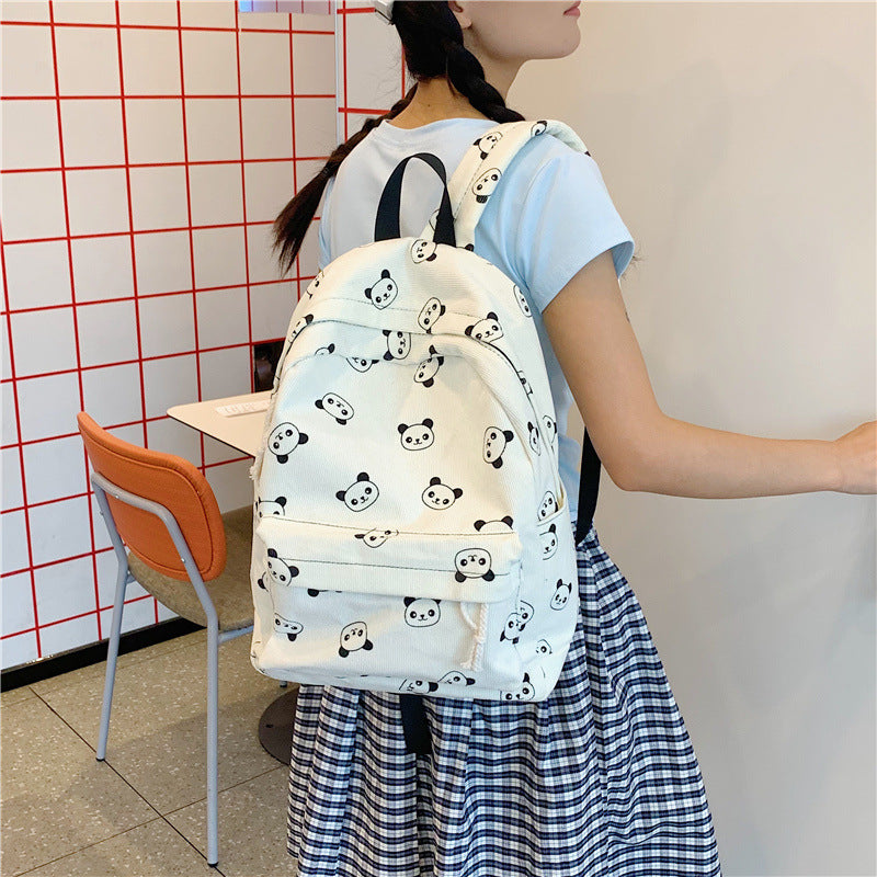 Casual backpack with panda motif Stornfield