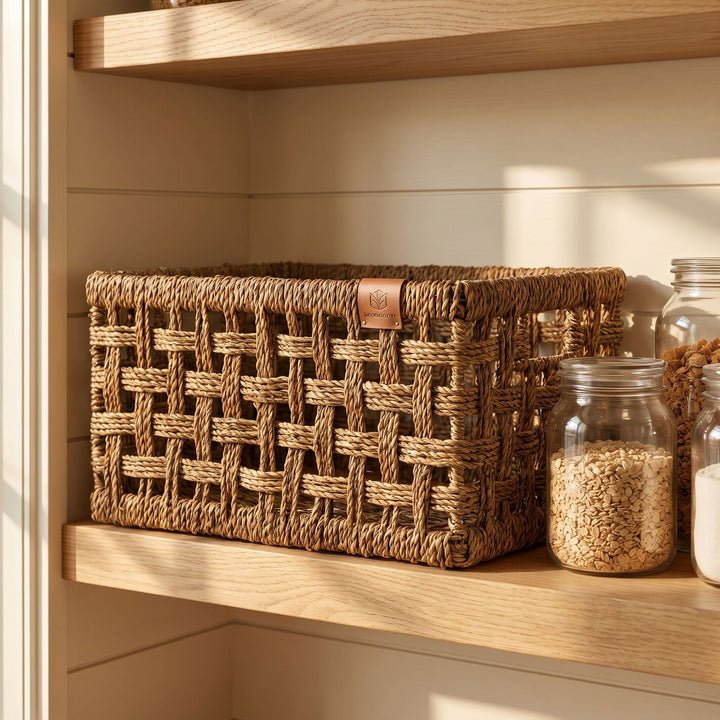 Rustic Woven Storage Basket Stornfield