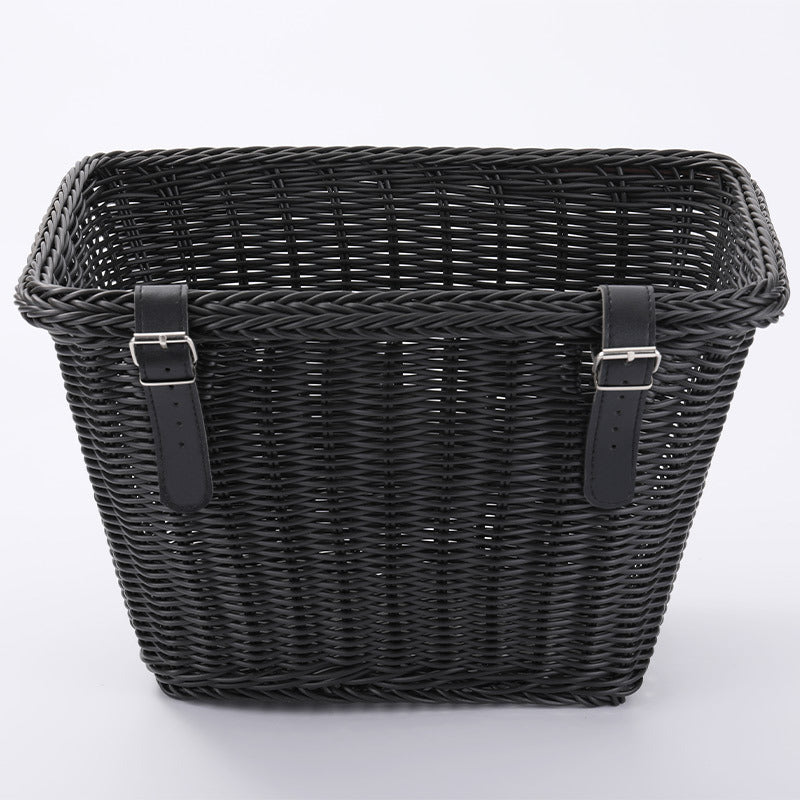 Ladies Versatile Storage Basket with Elegant Leather Handles Stornfield