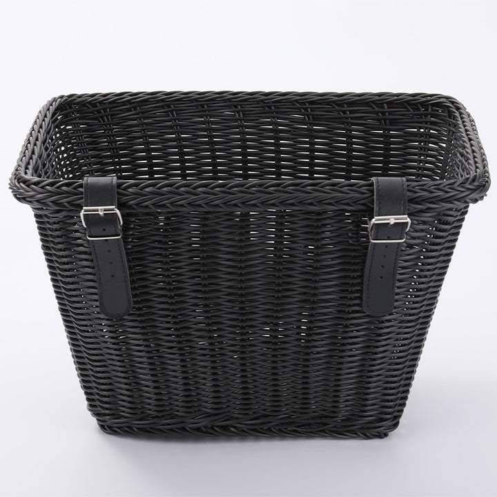 Ladies Versatile Storage Basket with Elegant Leather Handles Stornfield
