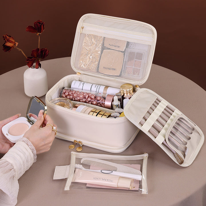 Cosmetic Organizer With Multiple Compartments And Practical Viewing Window Stornfield