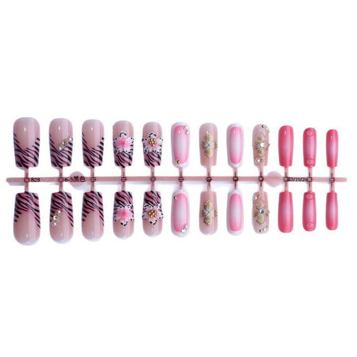 Premium Floral Accent Press-On Nail Set