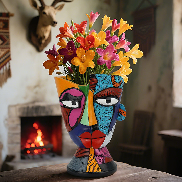 Abstract Decorative Face Vase