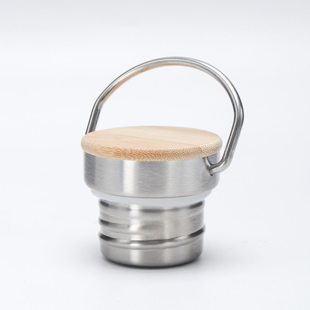 Women's insulated stainless steel drinking bottle with wooden lid Stornfield