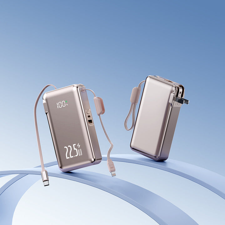 Portable power bank with integrated LCD display and fast charging function Stornfield
