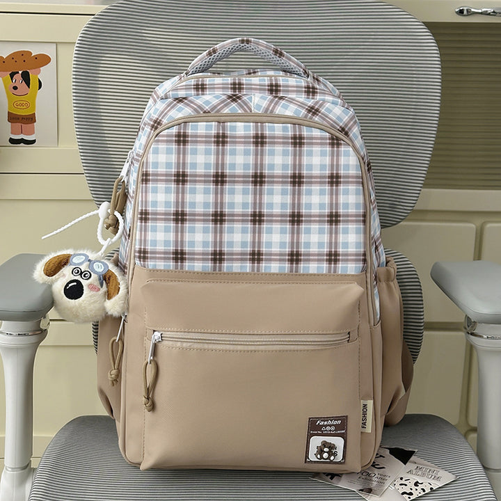 Stylish Plaid Design Backpack Stornfield