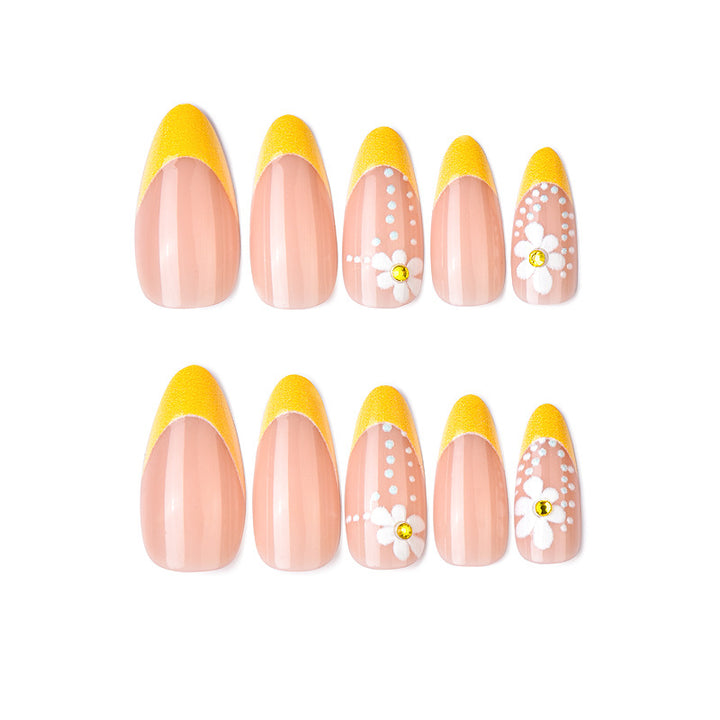 Artistic Floral Design Press-On Nail Art Set Stornfield