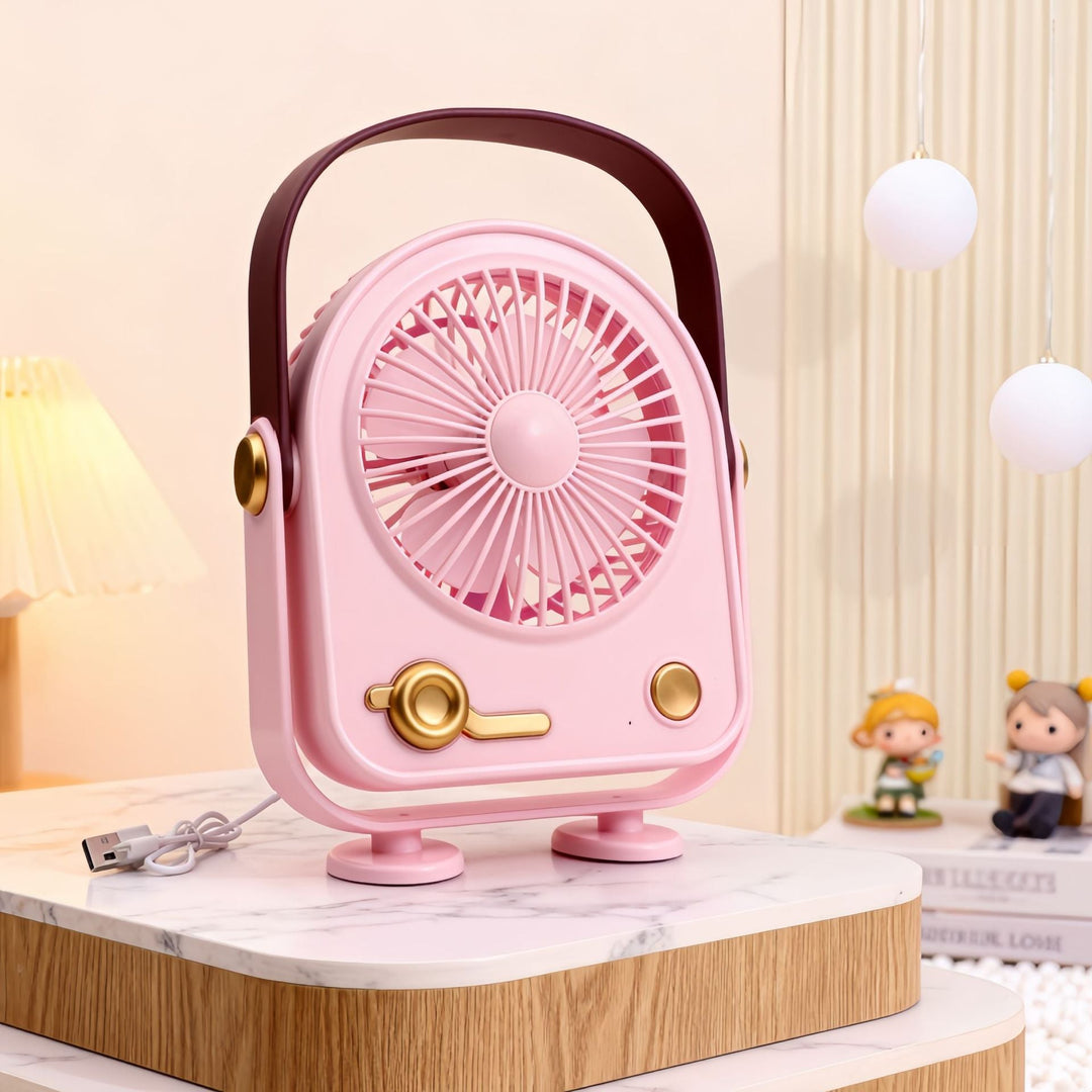 Ladies Portable Mini Fan in Retro Design Stornfield