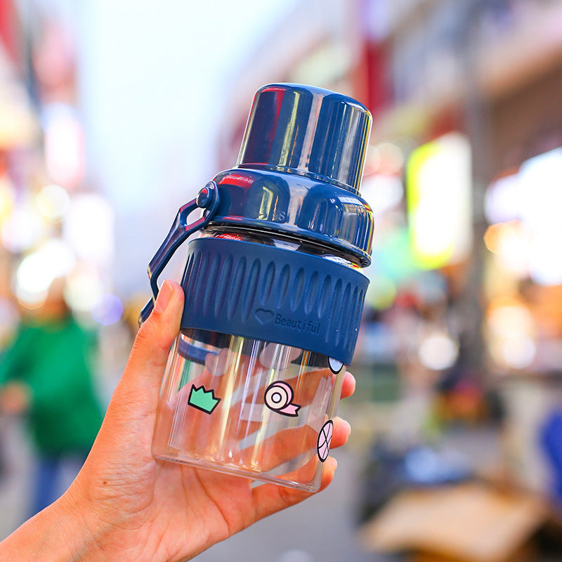 Ladies trendy glass drinking bottle with practical silicone protection Stornfield