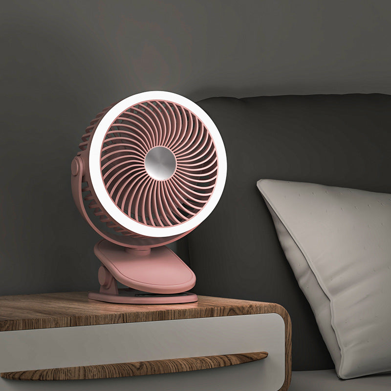 Ladies table fan with integrated LED lighting Stornfield
