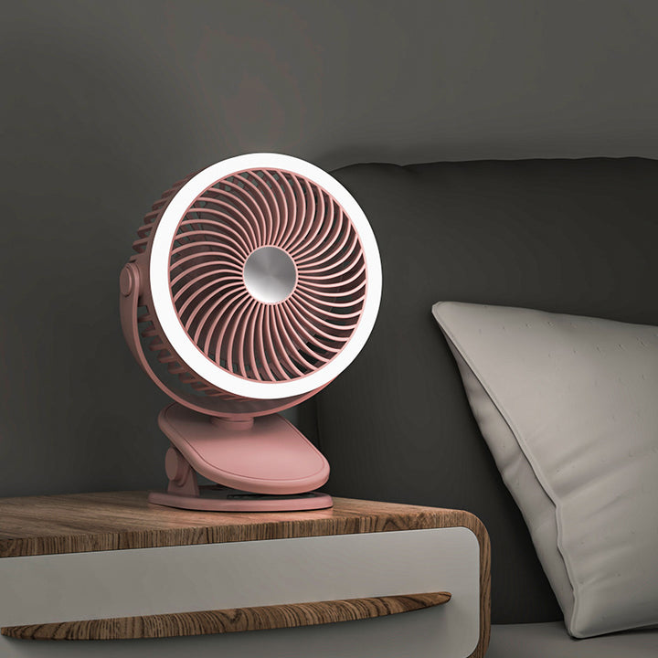 Ladies table fan with integrated LED lighting Stornfield