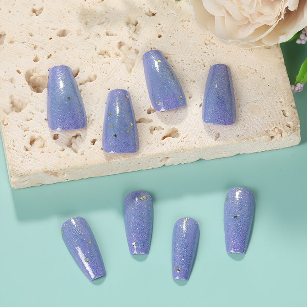 Glittering artificial nails in an elegant color scheme Stornfield