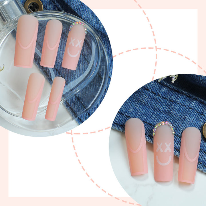 Decorative Press-On Nail Set with Playful Designs Stornfield