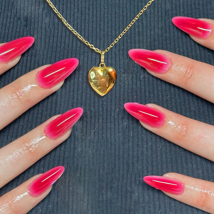 Glossy Ombre Stiletto Nail Extensions Stornfield