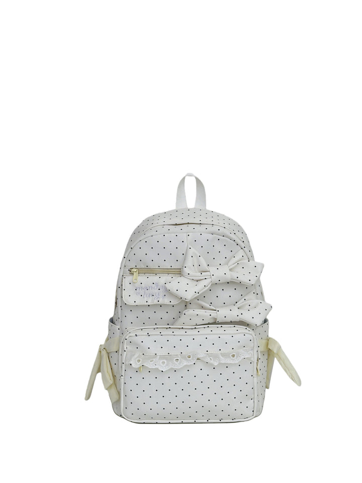 Backpack with Playful Bows and Practical Storage Solutions Stornfield