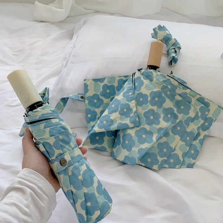 Women Folding Umbrella with Floral Pattern Stornfield