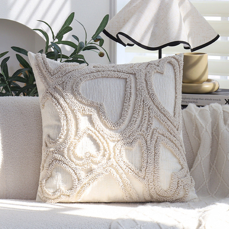 Decorative cushion with artistic surface pattern