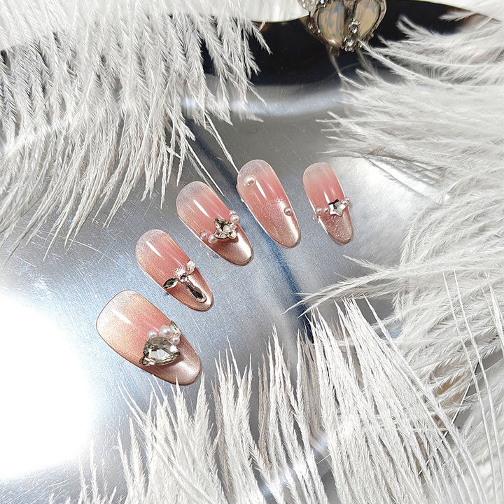 Artificial nails with luxurious jewelry accents Stornfield