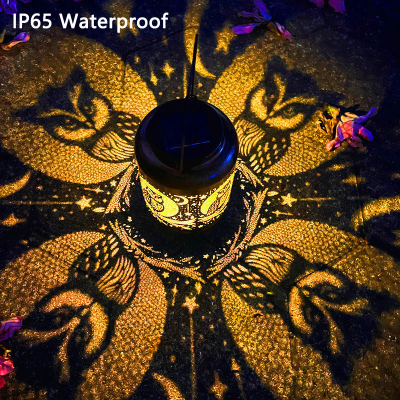 Intricate Metal Shadow Projection Table Lamp With Rechargeable LED Stornfield