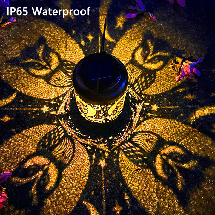 Intricate Metal Shadow Projection Table Lamp With Rechargeable LED Stornfield