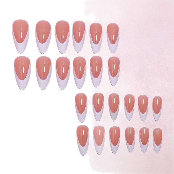 Elegant Stiletto Press-On Nails with Elegant French Tip Design Stornfield