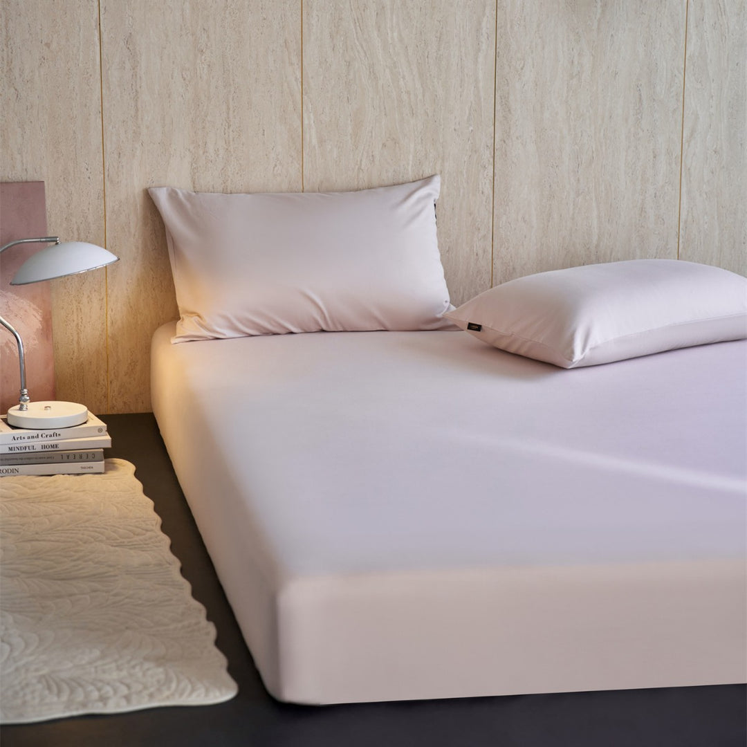 Round Deep-Pocket Stretch Jersey Fitted Sheet with Elastic Skirt