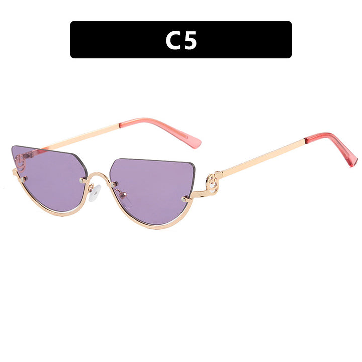 Ladies Cat-Eye Sunglasses with Gold-Colored Metal Frame and UV Protection Stornfield