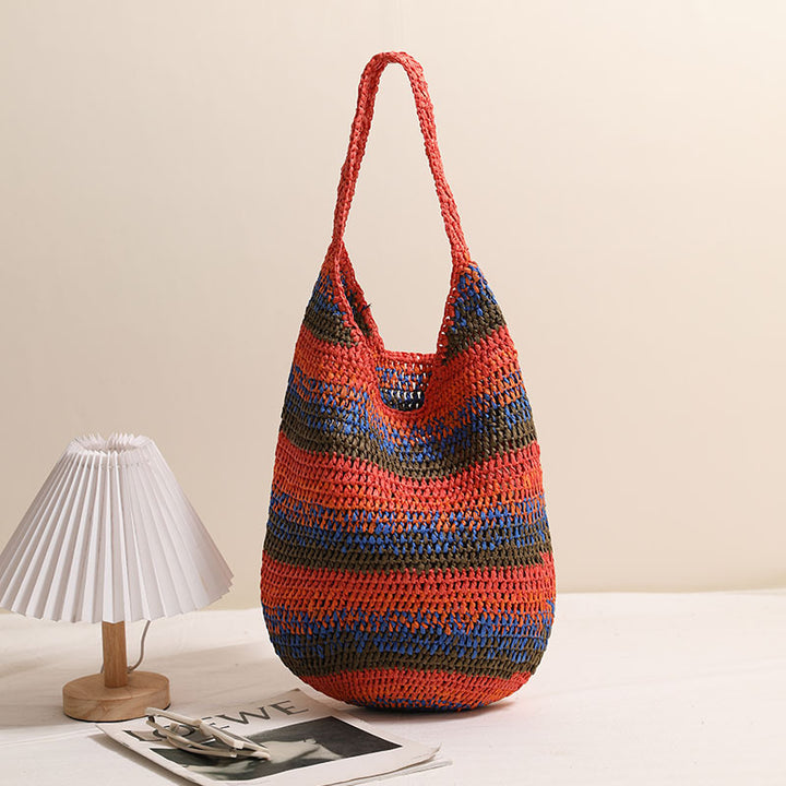Handcrafted Casual Shoulder Bag Made of Braided Material Stornfield