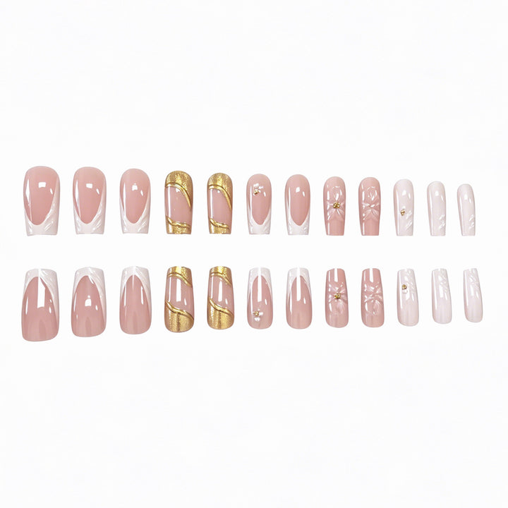 Elegant 3D Floral Acrylic Nail Art Extensions Stornfield