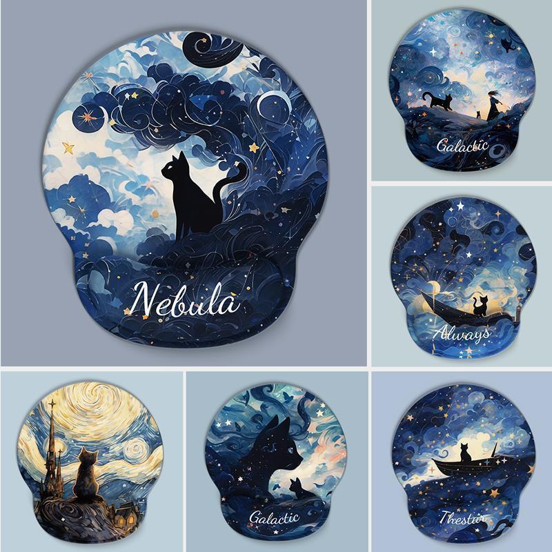 Cosmic-Themed Ergonomic Mouse Wrist Rest