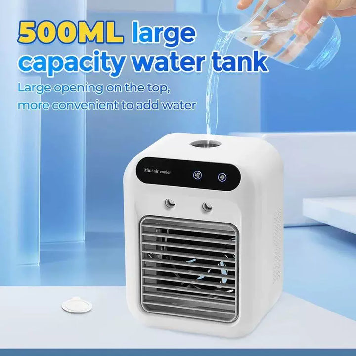 Unisex One Size USB-powered desktop vaporizer cold air cooler and air humidifier with refillable top-fill tank adjustable directional louvers quiet operation Stornfield