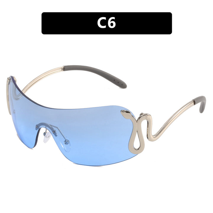 Ladies futuristic sports sunglasses with playful design Stornfield