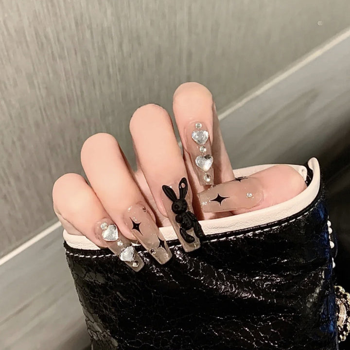 Decorative Floral Press-On Nail Art Set Stornfield