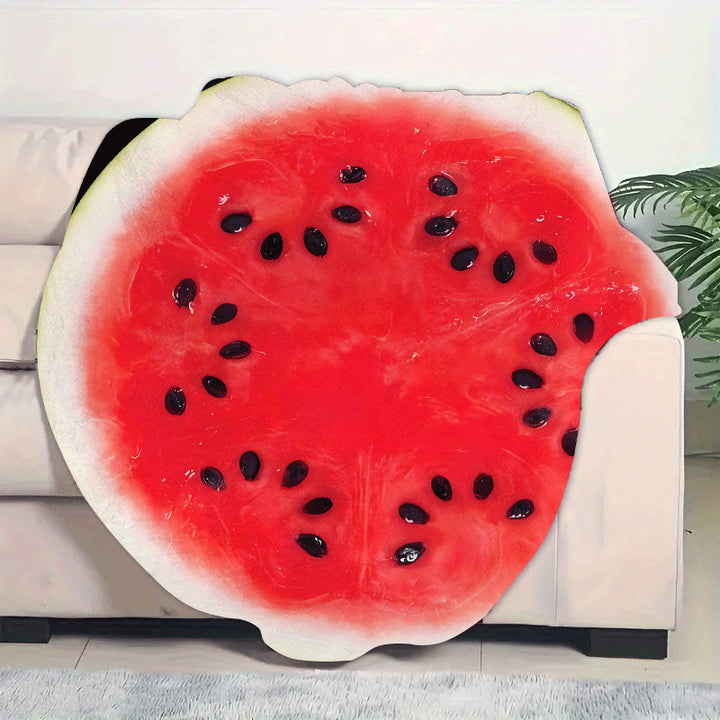 Fun Watermelon Slice Plush Throw Blanket