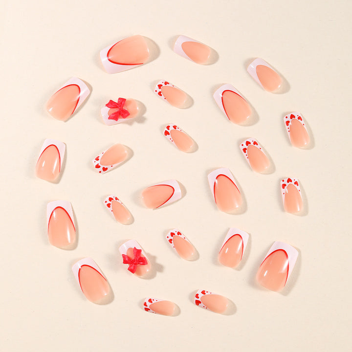 Romantic Heart-Accent Nail Art Extensions Stornfield
