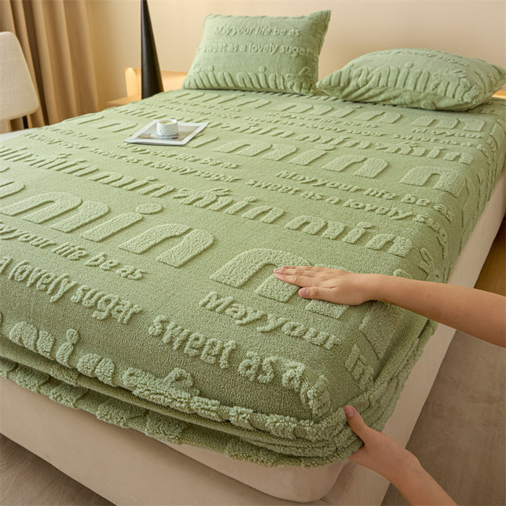 Ultra-Soft Textured Plush Bed Cover