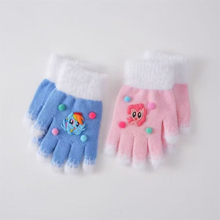 Cute Plush Cartoon-Themed Fingerless Gloves Stornfield