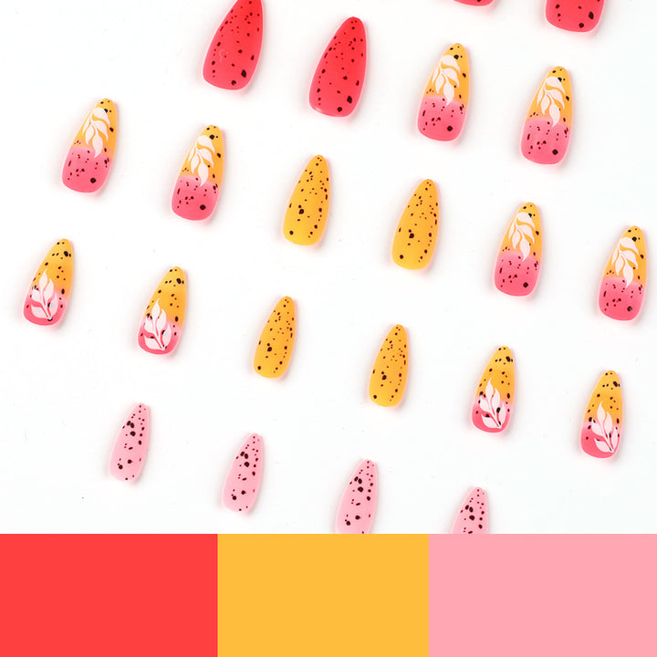 Artificial nail art with floral ombre design Stornfield