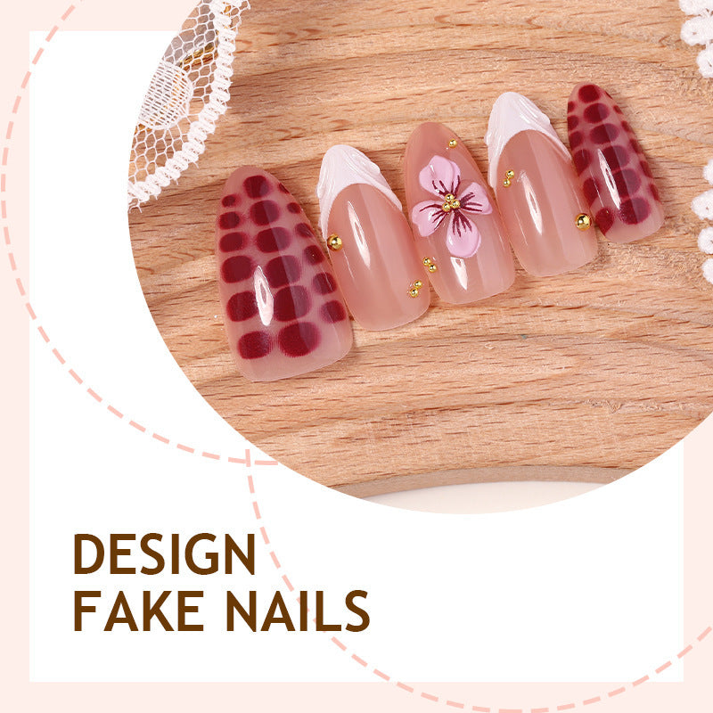 Nail art set with decorative floral and glamorous design Stornfield