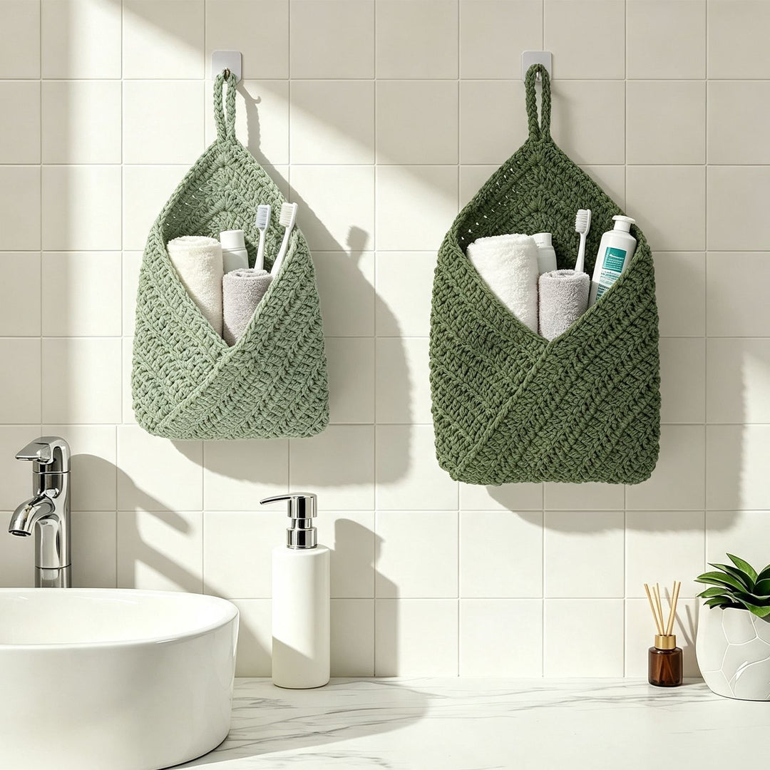 Hand-knotted storage bag Stornfield