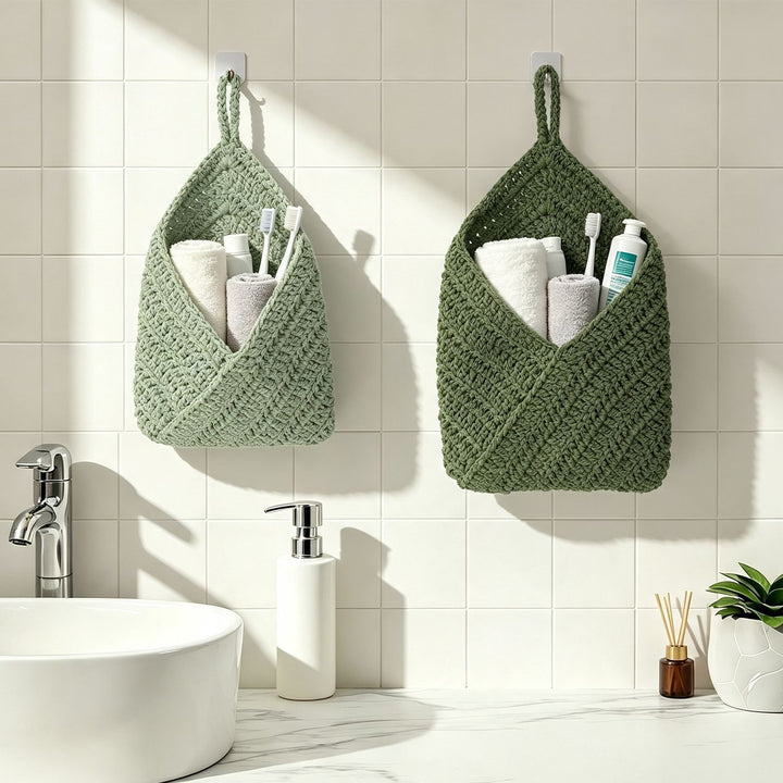 Hand-knotted storage bag Stornfield