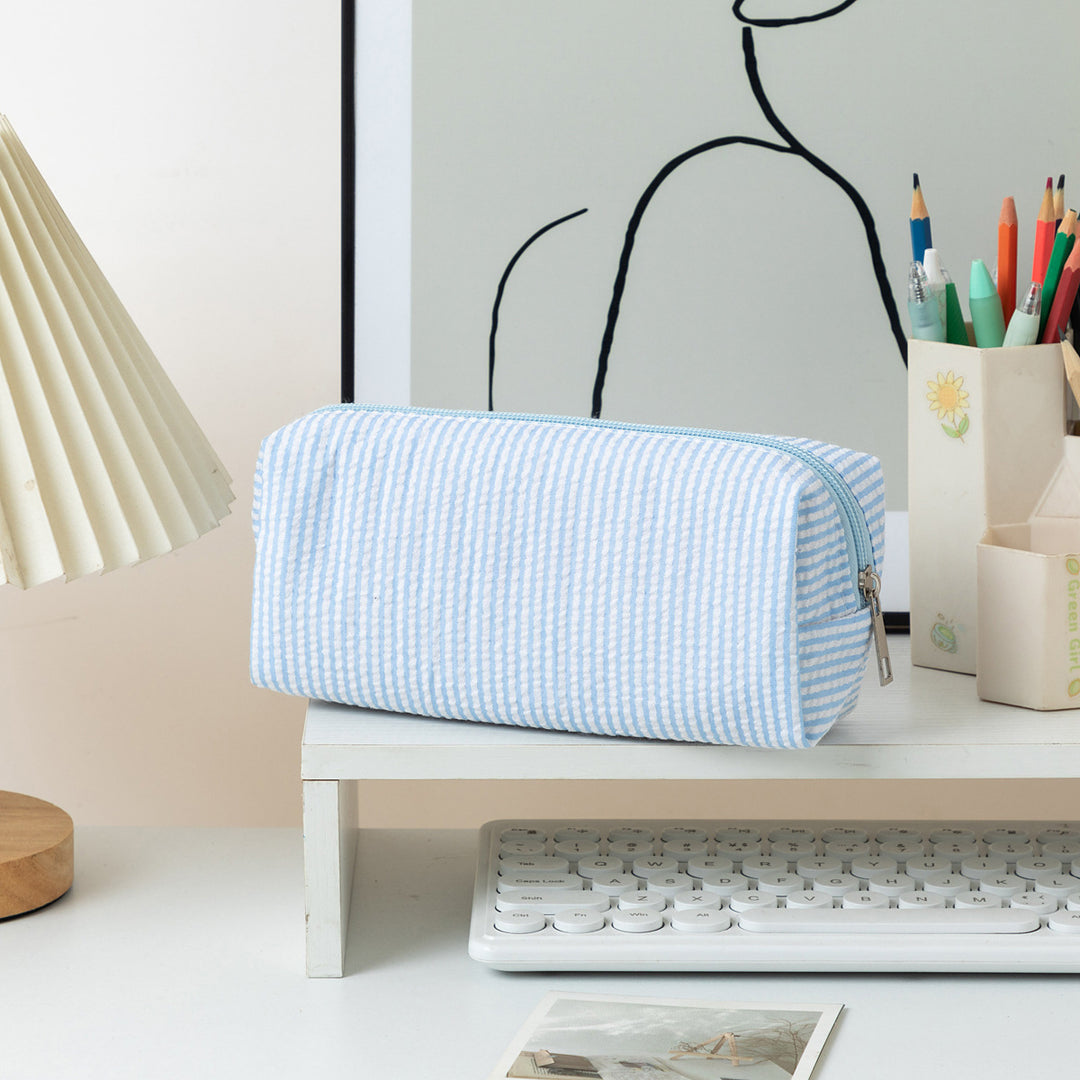 Striped Zippered Pencil Case Bag Stornfield