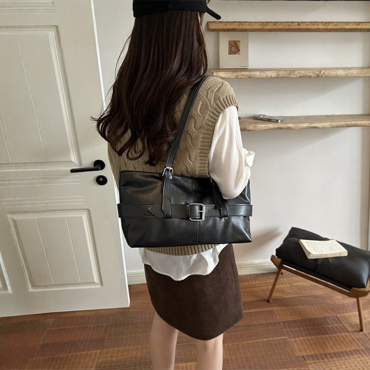 Sleek Structured Leather Tote