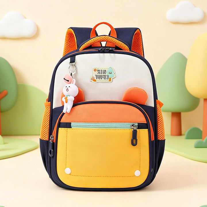 Cartoon-Themed Multi-Compartment School Backpack Stornfield