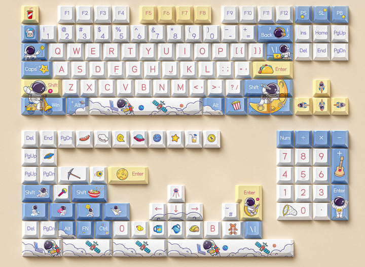 Retro Space-Themed Keyboard Stornfield