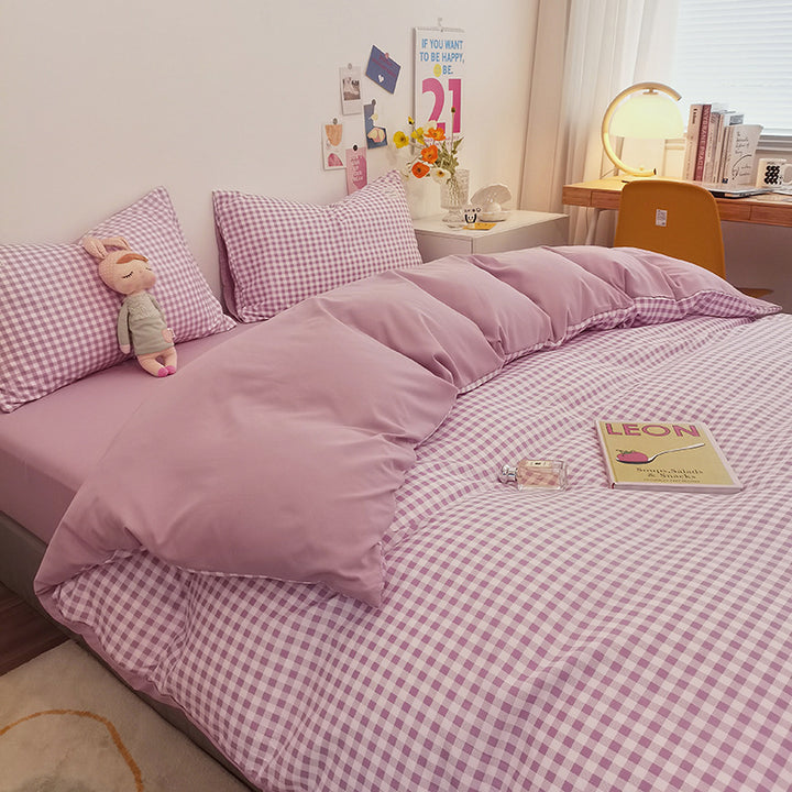 Stylish Checkerboard Pattern Bedding Set