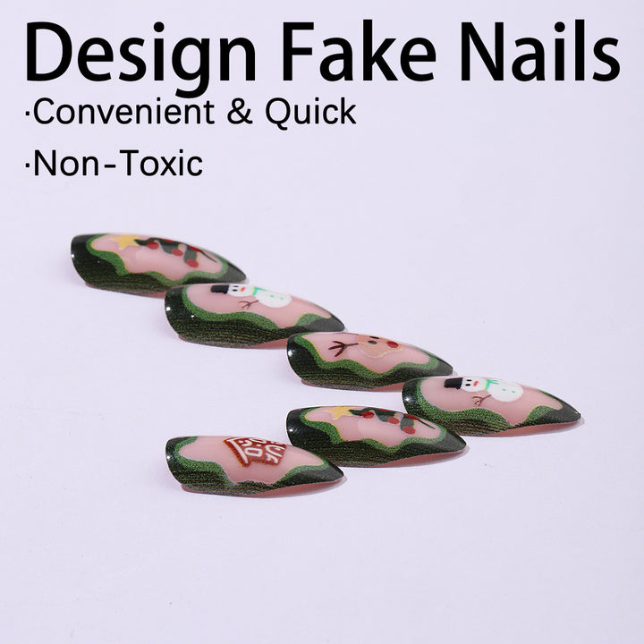 Creative nail set with festive Christmas motifs and shine Stornfield